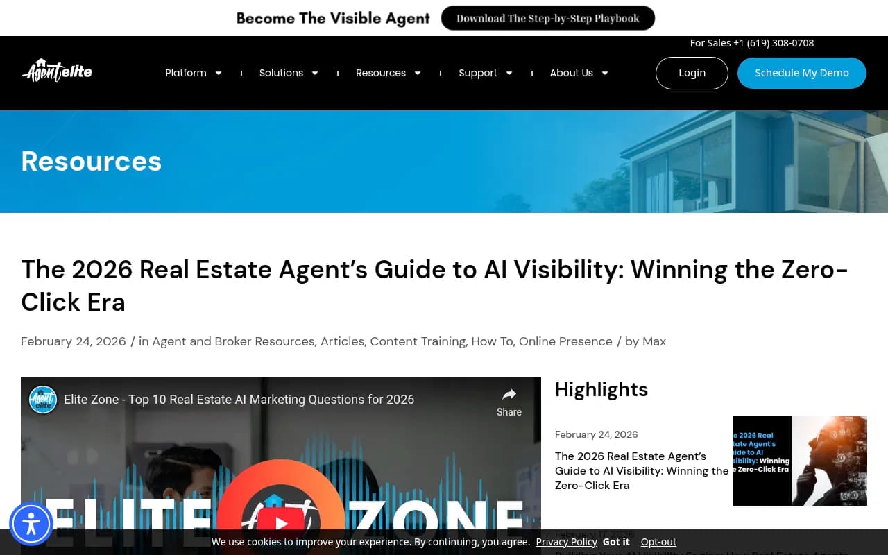 Real estate AI visibility guide showing zero-click search patterns