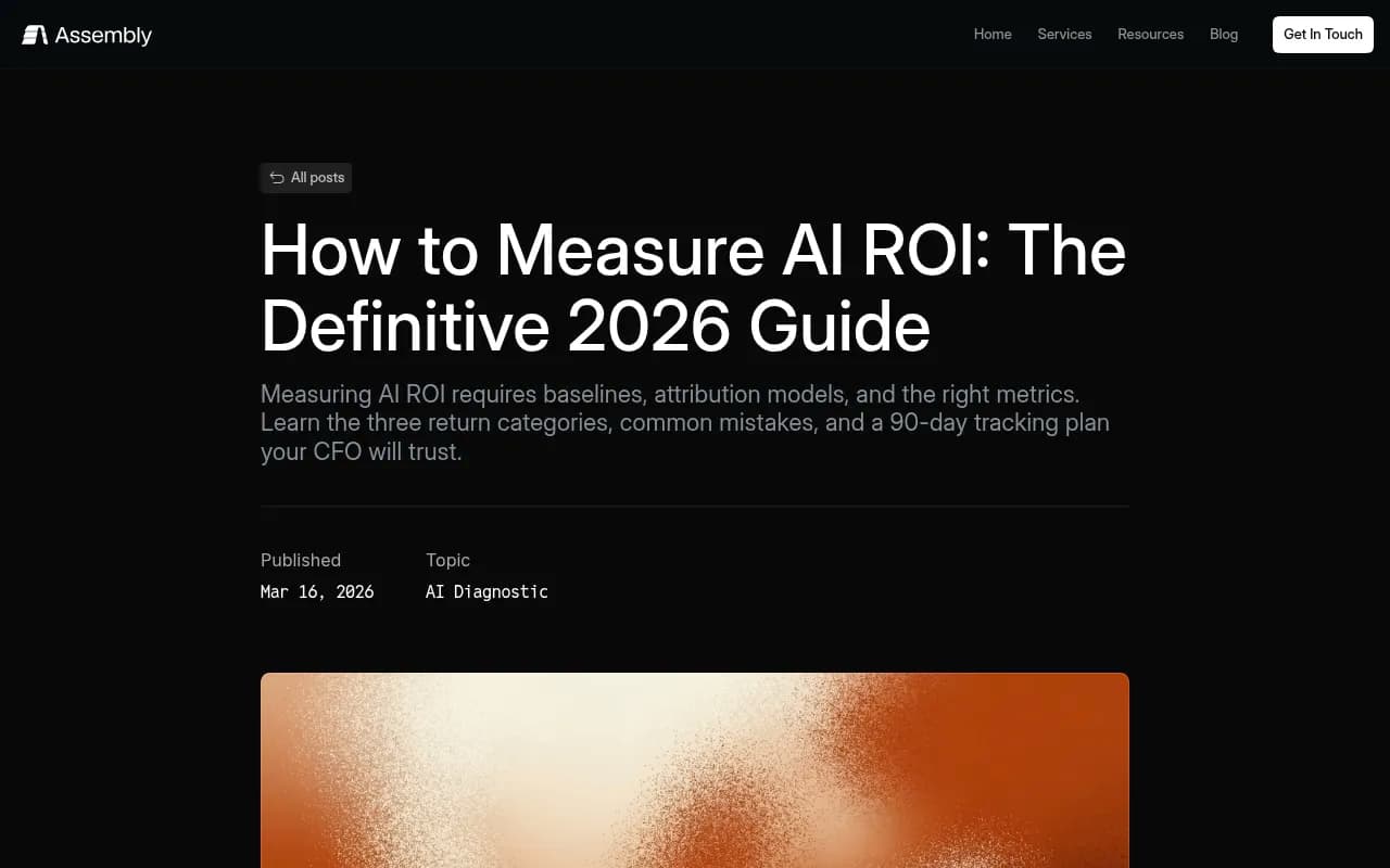 How to Measure AI ROI: The Definitive 2026 Guide — framework overview