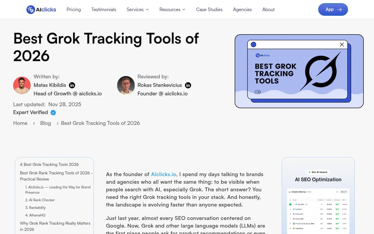 AI visibility tracking dashboard