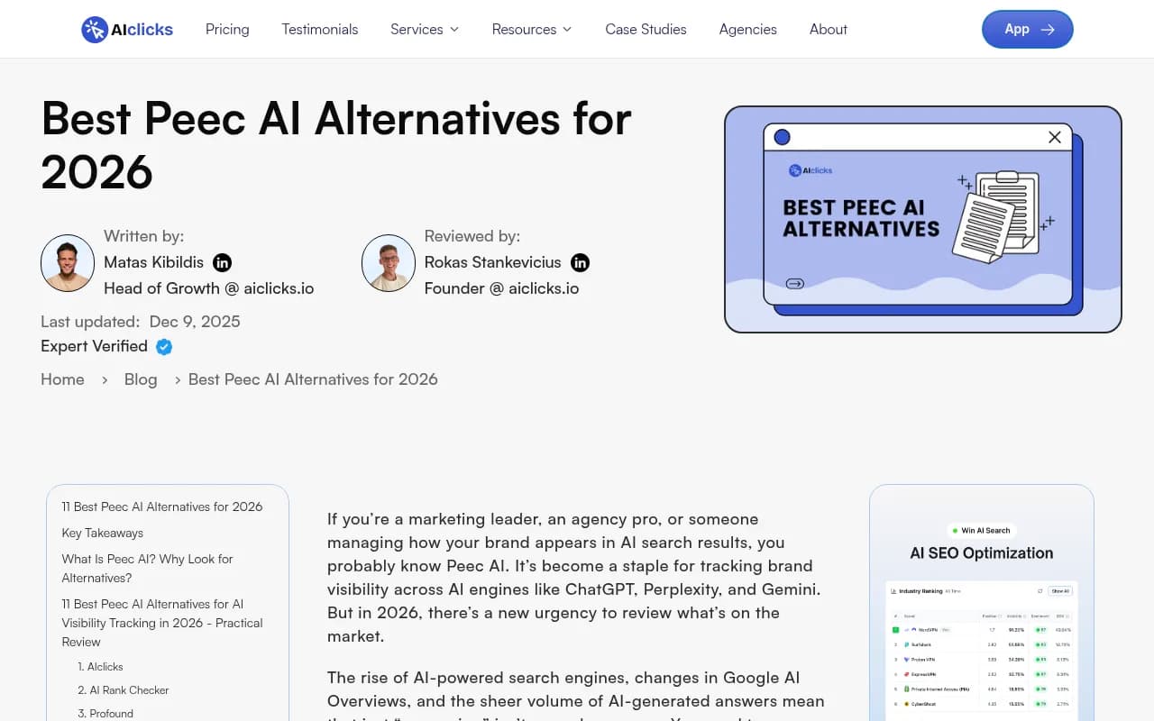 AI visibility tracking comparison