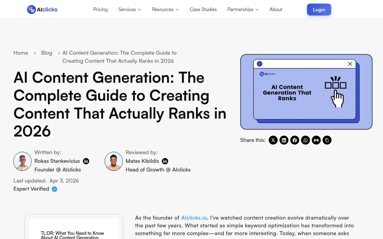 AI content generation guide showing how to create content that ranks in AI search in 2026