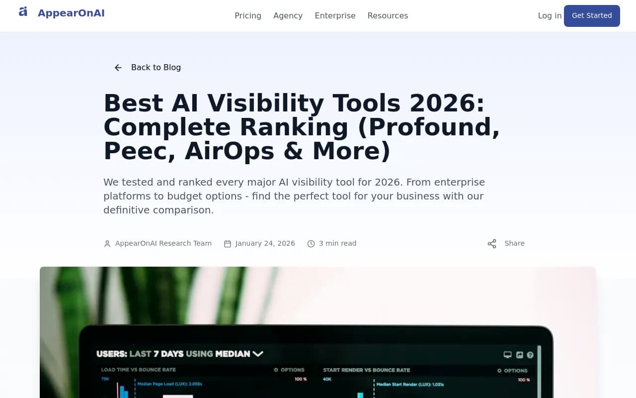 Comparison of AI visibility platforms