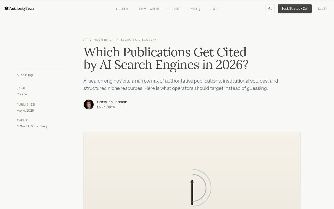Publication types cited by AI search engines in 2026