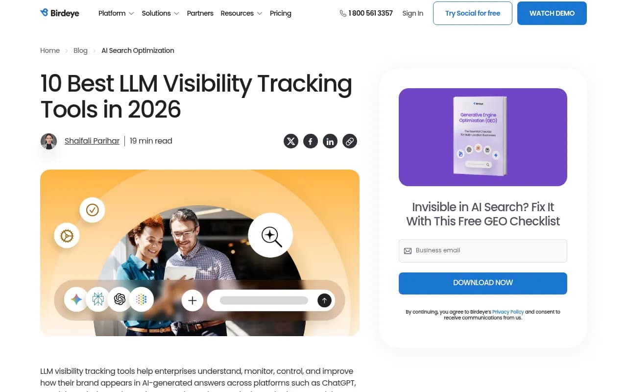 LLM visibility tracking comparison