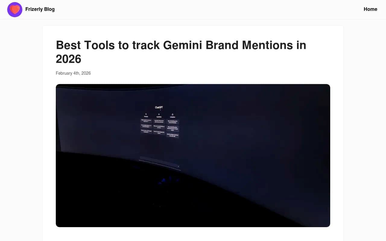 Frizerly blog post about Gemini tracking tools