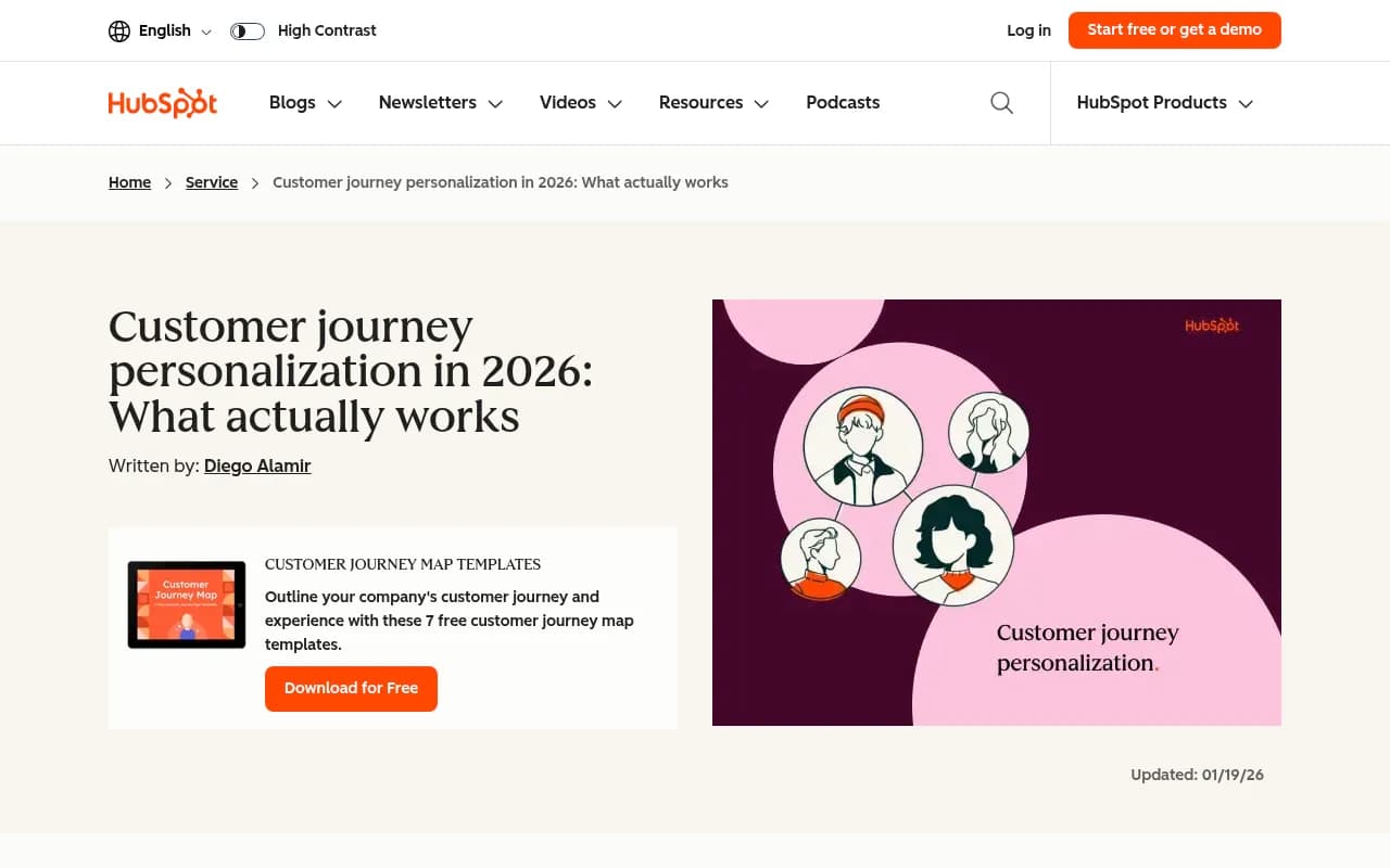 Customer journey personalization