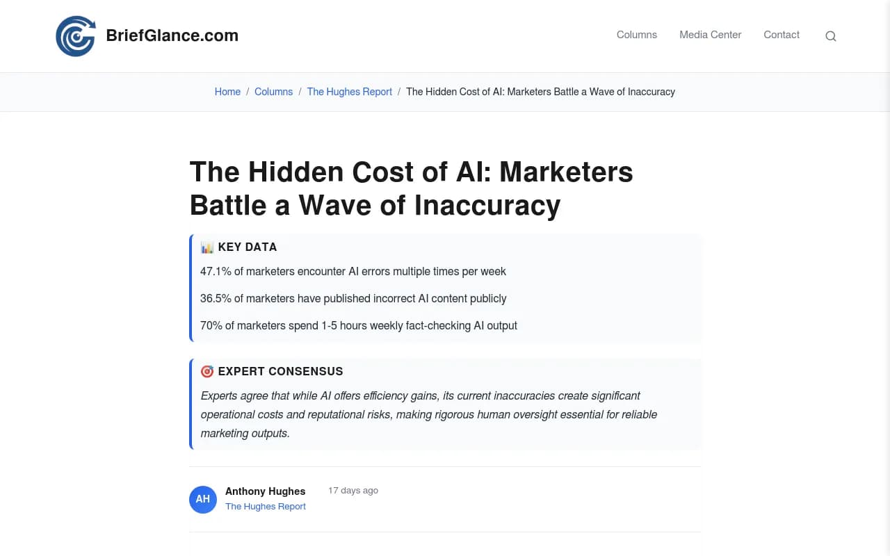 NP Digital's AI Hallucinations Report showing error frequency data