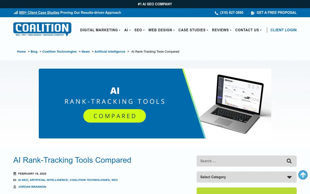 AI rank tracking dashboard showing real-time citation monitoring across multiple LLMs