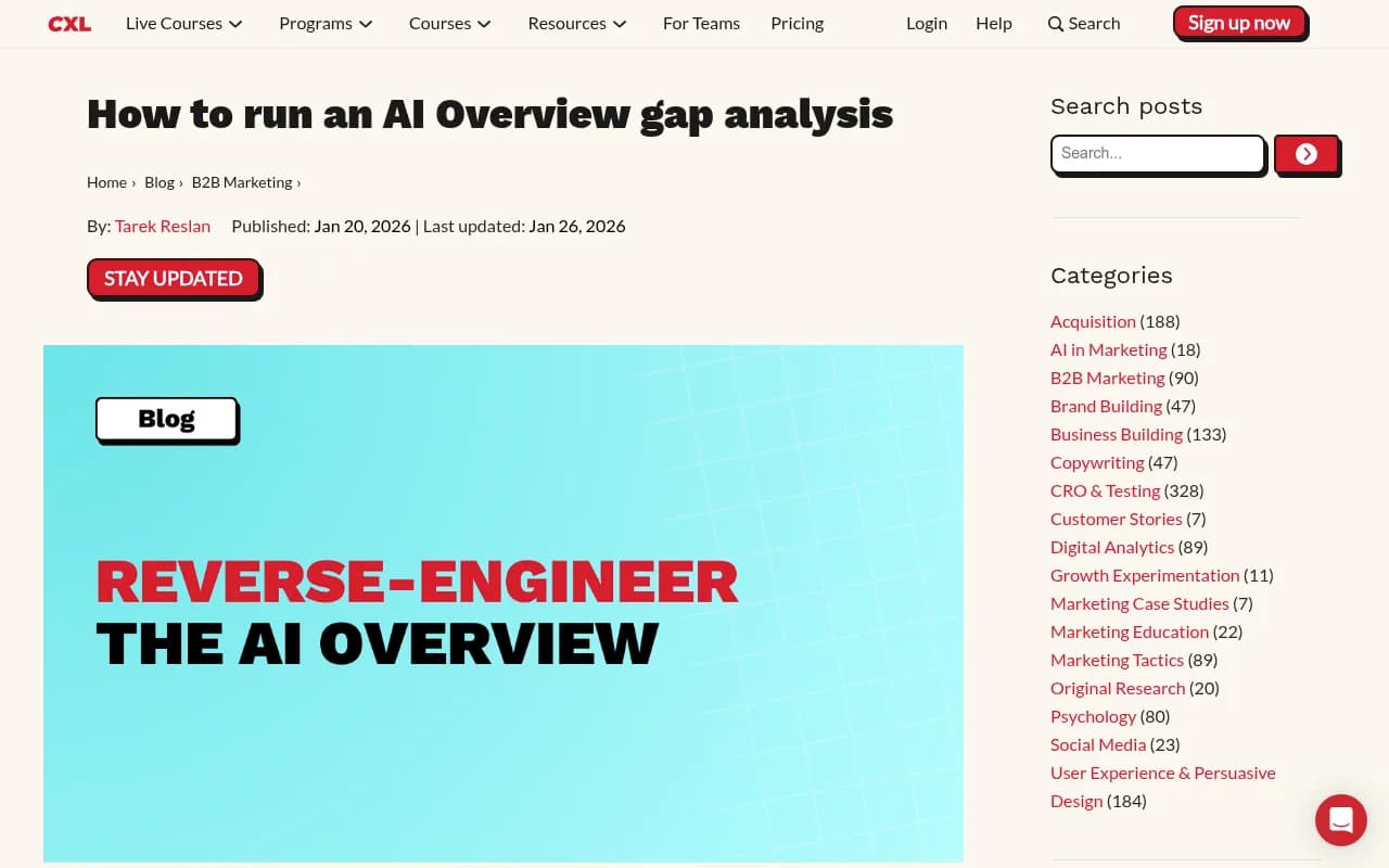 AI Overview gap analysis example