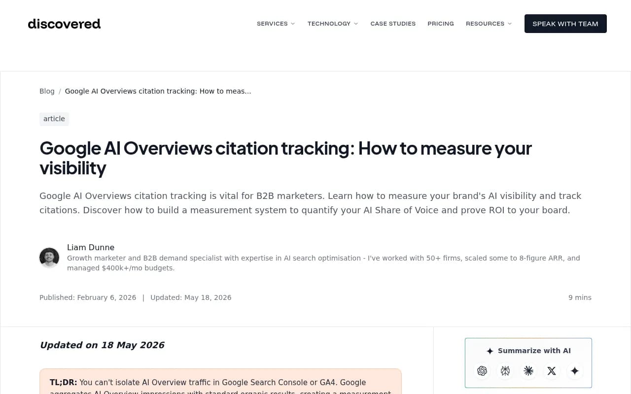 Google AI Overviews citation tracking measurement guide