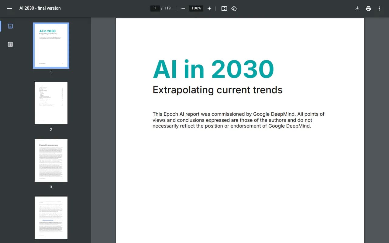 Epoch AI 2030 Report