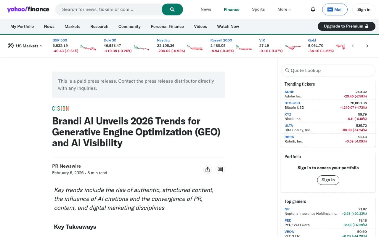 2026 GEO trends report showing the convergence of PR, content, SEO, and product marketing for AI visibility