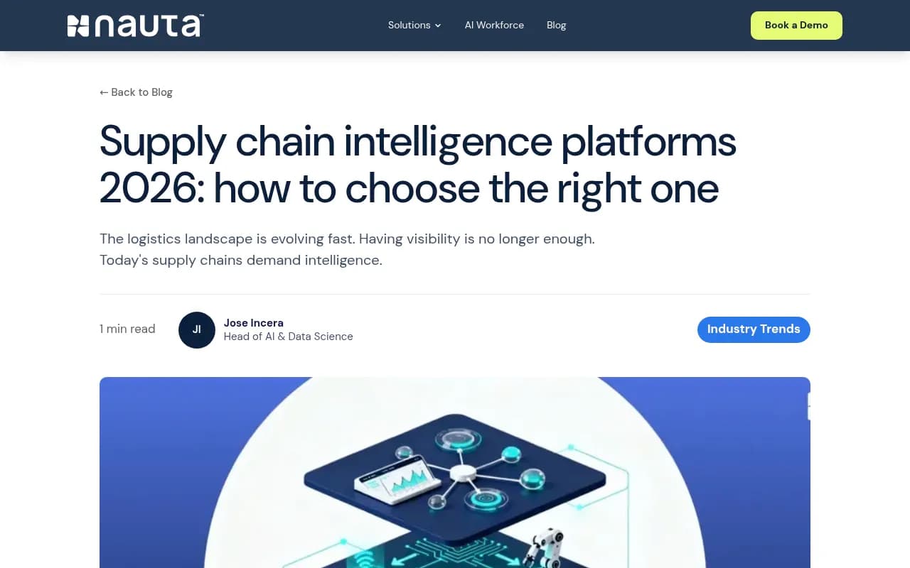 Supply chain intelligence platforms guide from Nauta