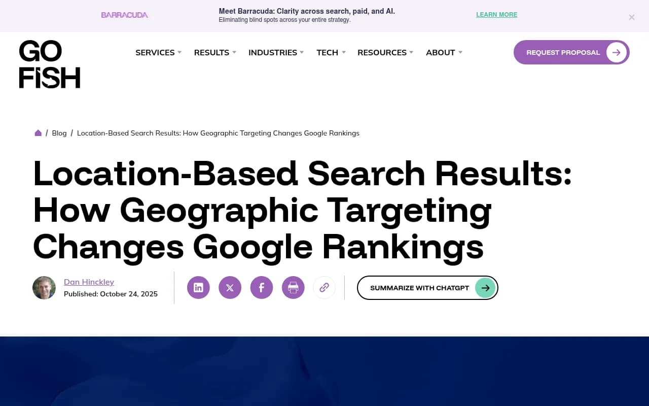 Go Fish Digital study on how Google's location-based algorithm personalizes search results