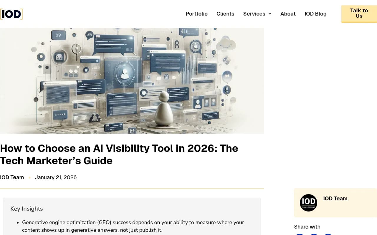 How to choose an AI visibility tool in 2026 -- a guide for tech marketers