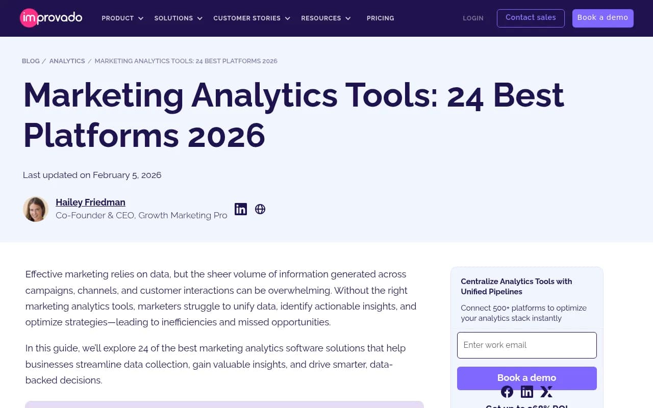 Marketing Analytics Tools Comparison