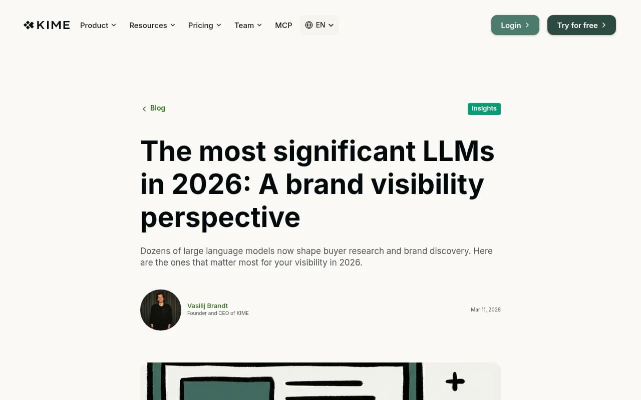 Overview of major LLMs brands need to track for AI visibility in 2026
