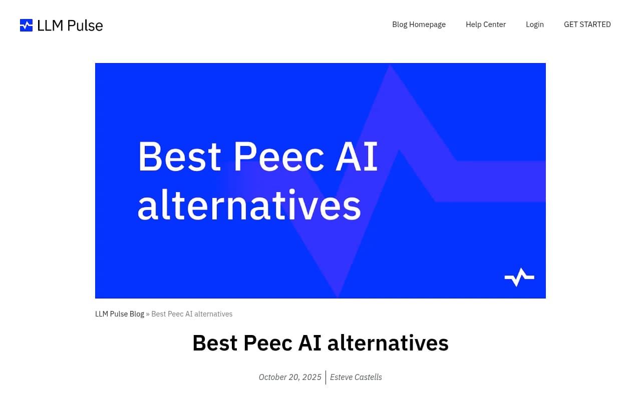 Peec AI alternatives comparison