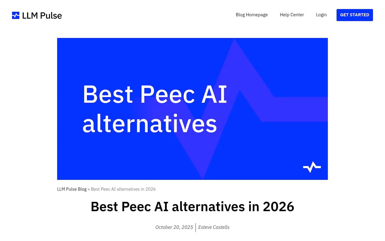 LLM Pulse's detailed breakdown of Peec AI alternatives, comparing pricing and model coverage across platforms