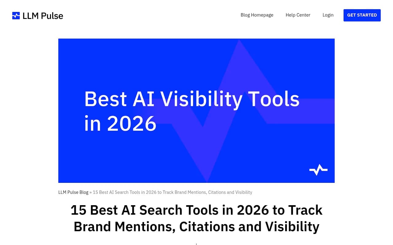 LLM Pulse AI visibility tools comparison