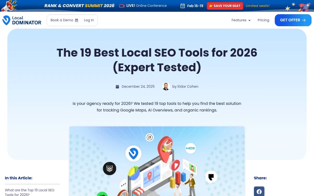 BrightLocal local SEO platform dashboard