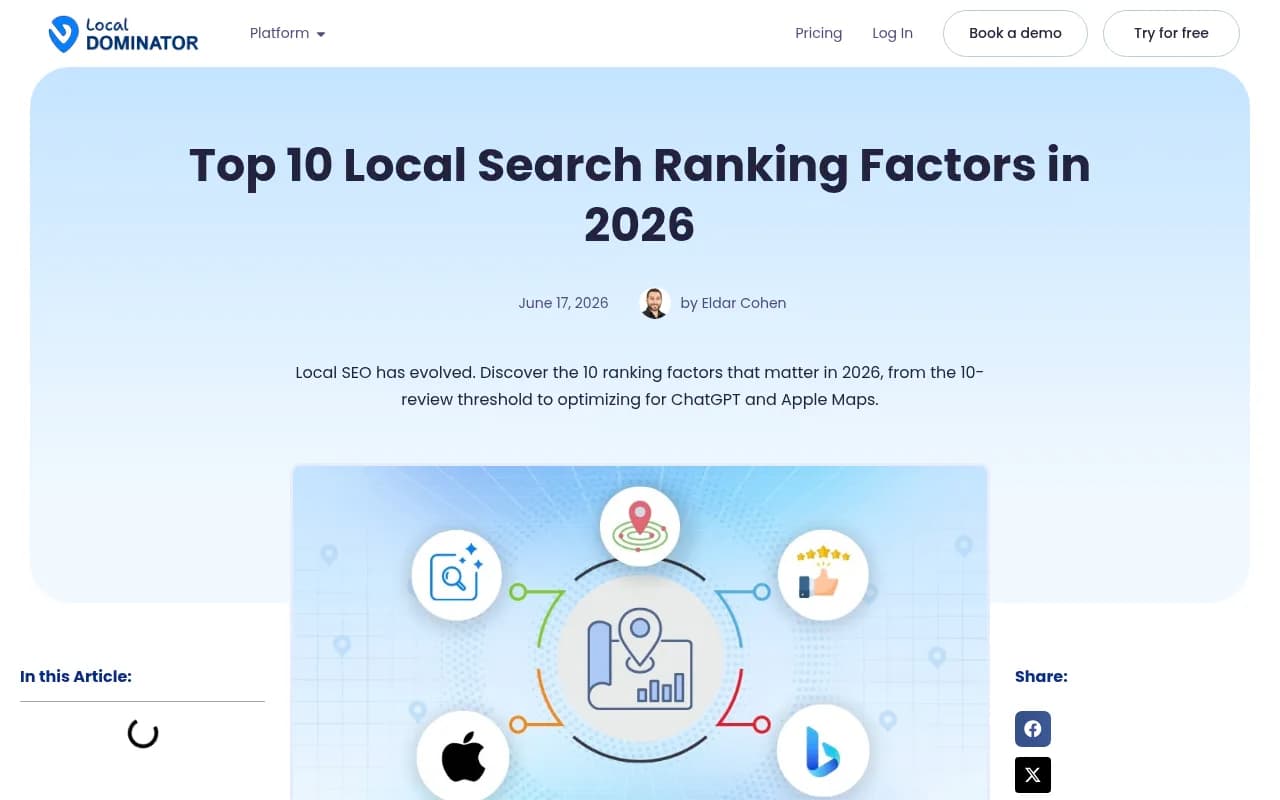 Local Dominator guide to local search ranking factors in 2026