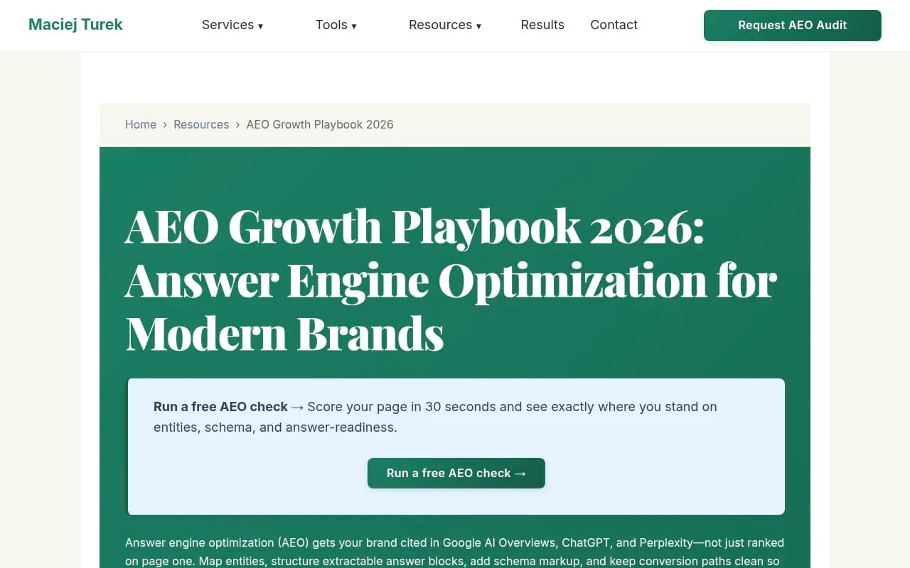 AEO Growth Playbook 2026 covering AI Mode's multi-step sessions and freshness bias
