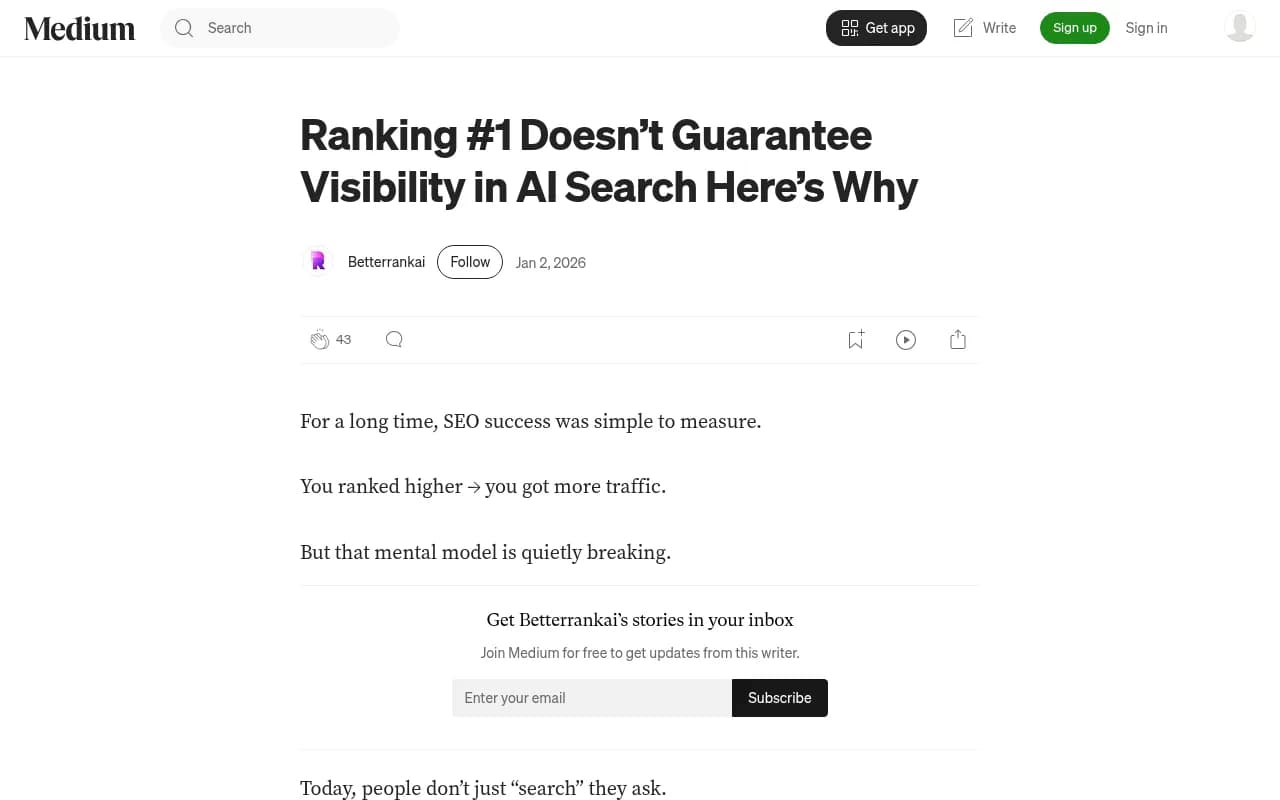 AI search visibility tracking