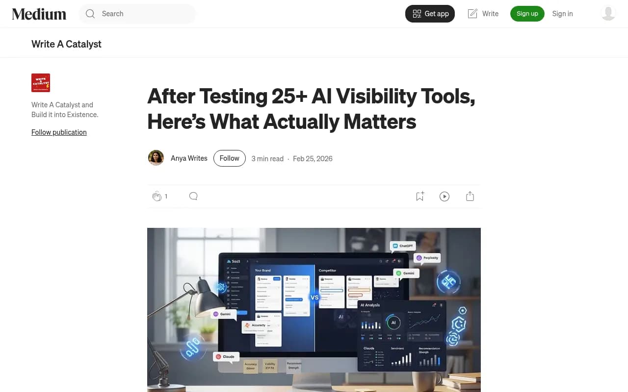 Research from testing 25+ AI visibility tools
