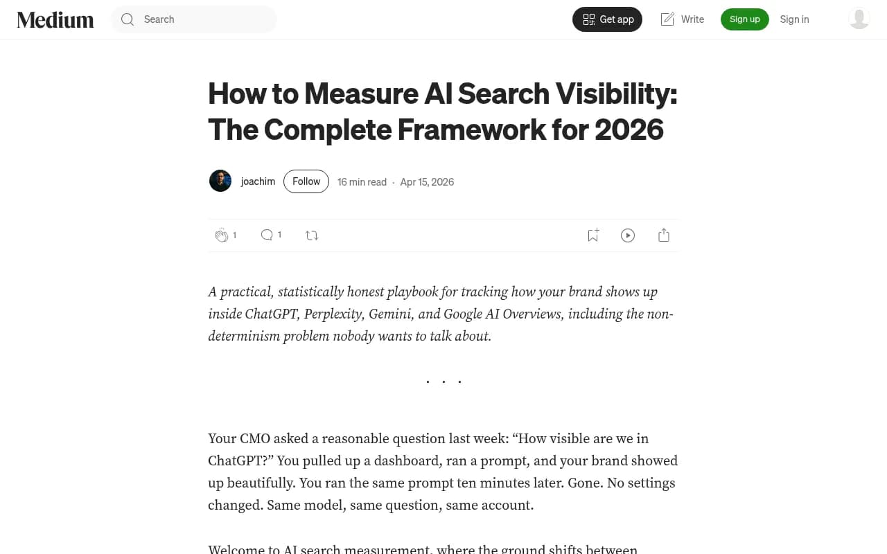 How to Measure AI Search Visibility: The Complete Framework for 2026