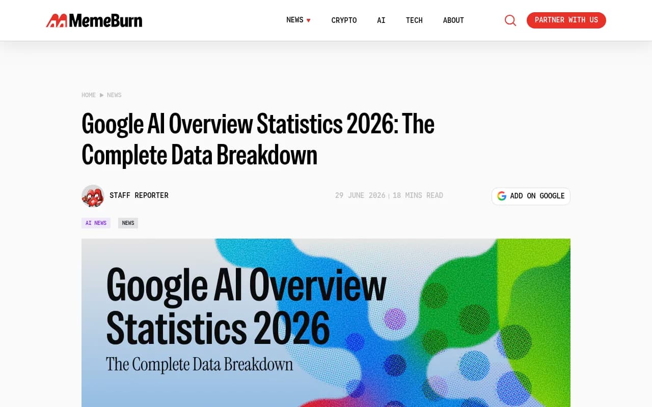 A 2026 data breakdown showing AI Overview coverage climbing from under 7% to roughly 48-60% of queries within about 15 months