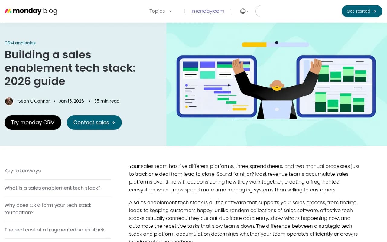Sales enablement tech stack overview