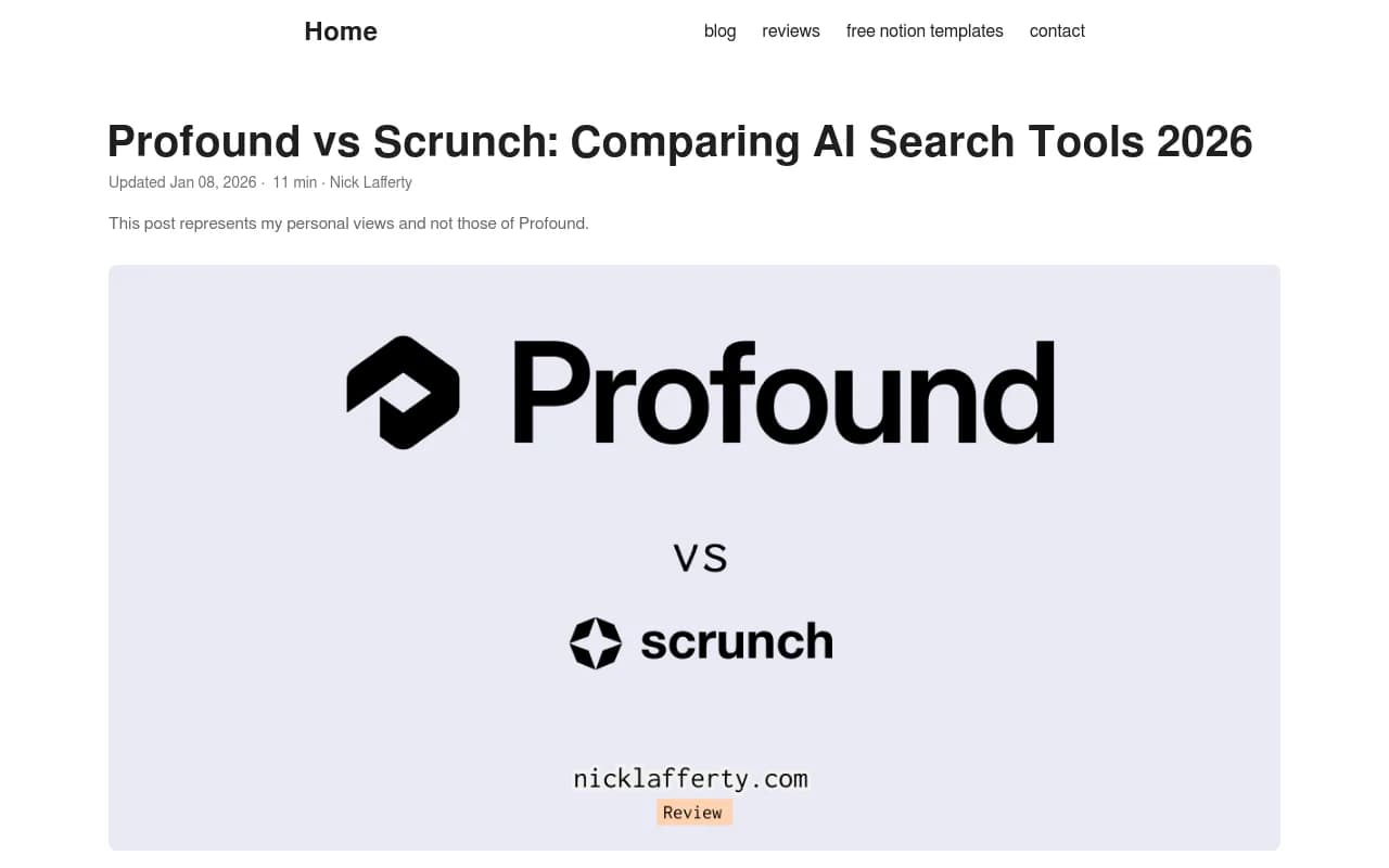 Profound vs Scrunch comparison