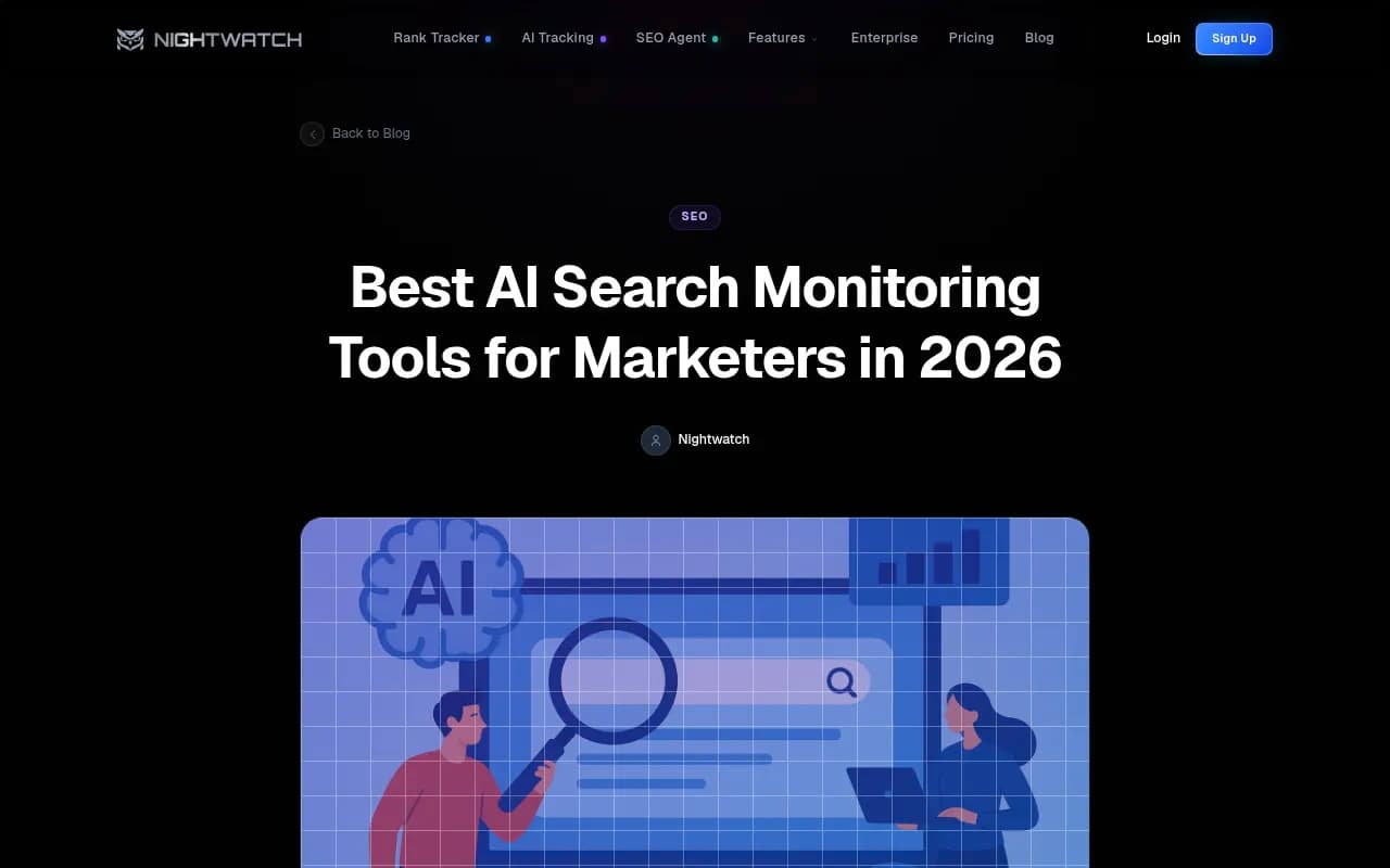 AI search monitoring dashboard showing brand visibility metrics