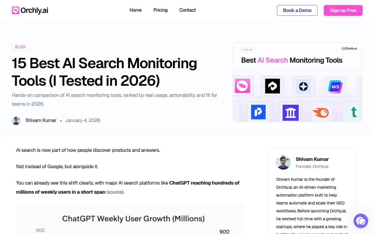 AI Search Monitoring Tools Comparison