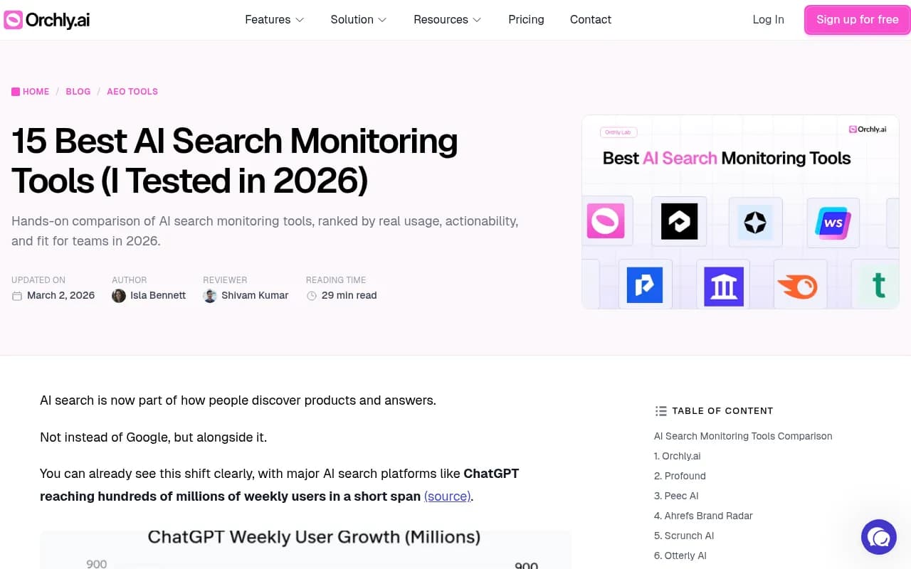 Overview of AI search monitoring tools comparison for 2026