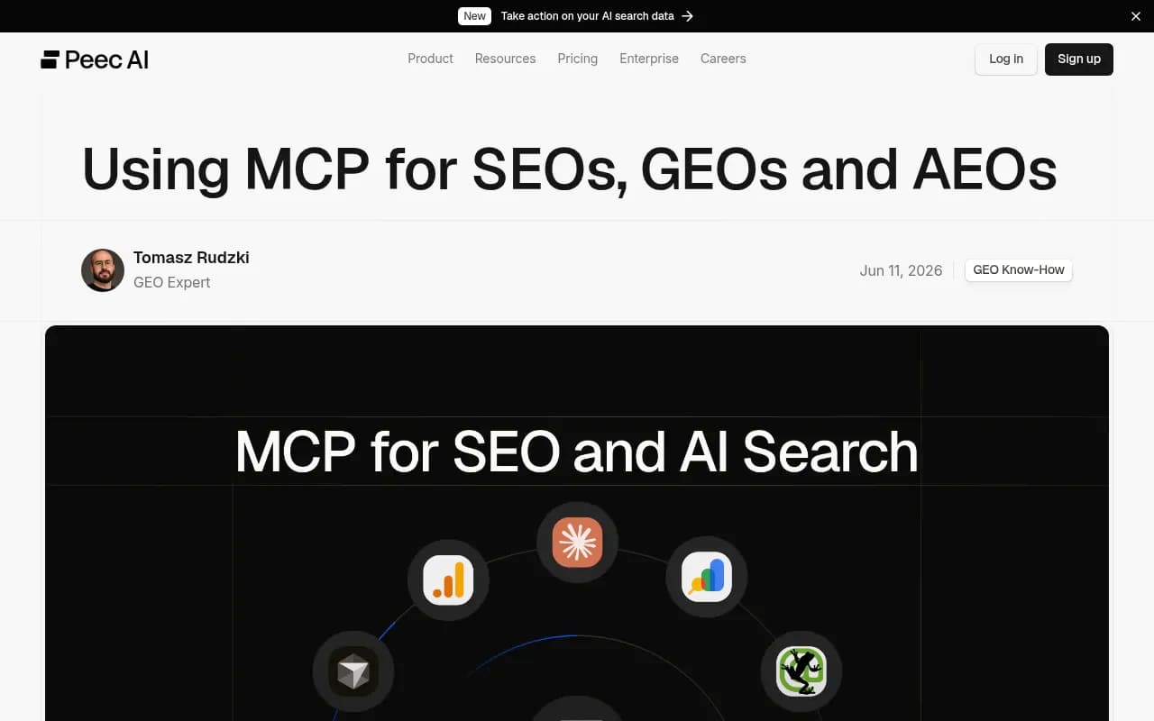 Peec AI's guide to using MCP with Search Console via BigQuery, Peec AI and Screaming Frog