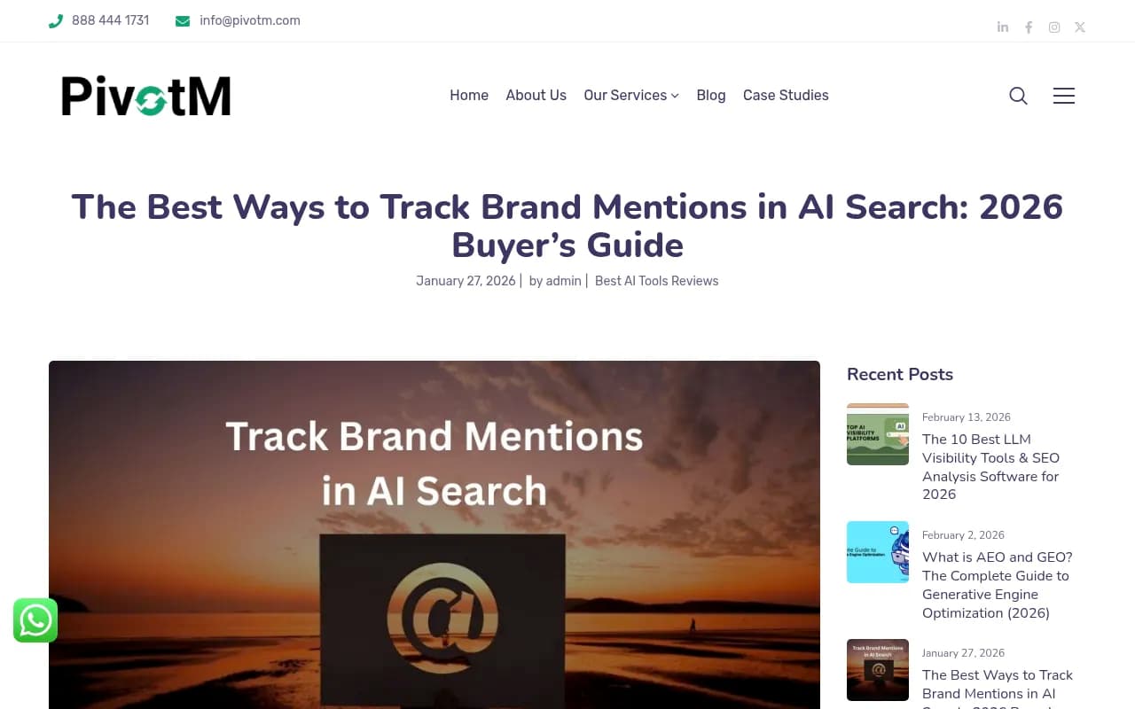 Comprehensive guide to tracking brand mentions in AI search, showing comparison of enterprise monitoring approaches
