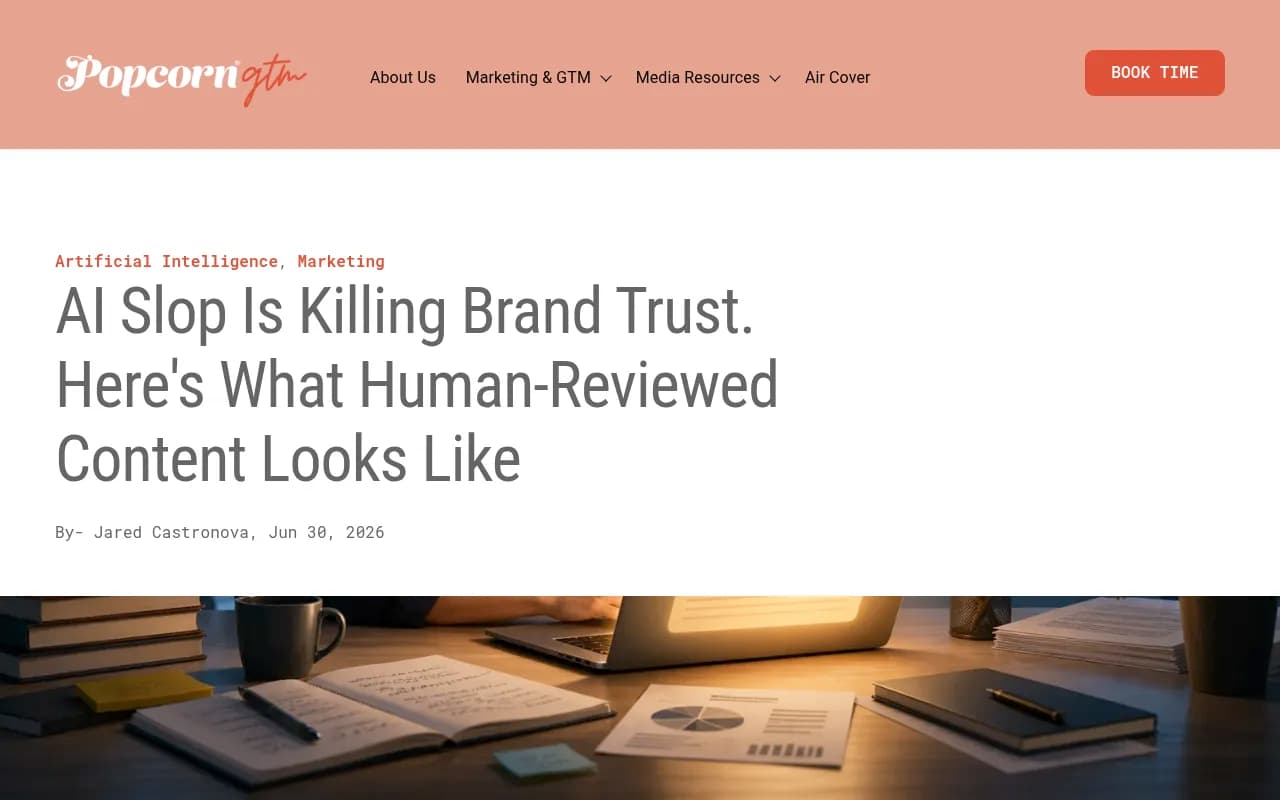 AI Slop Is Killing Brand Trust article screenshot