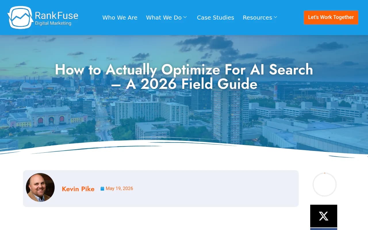 Google's official AI search optimization guide from May 2026, showing how AI Overviews are grounded in existing search rankings
