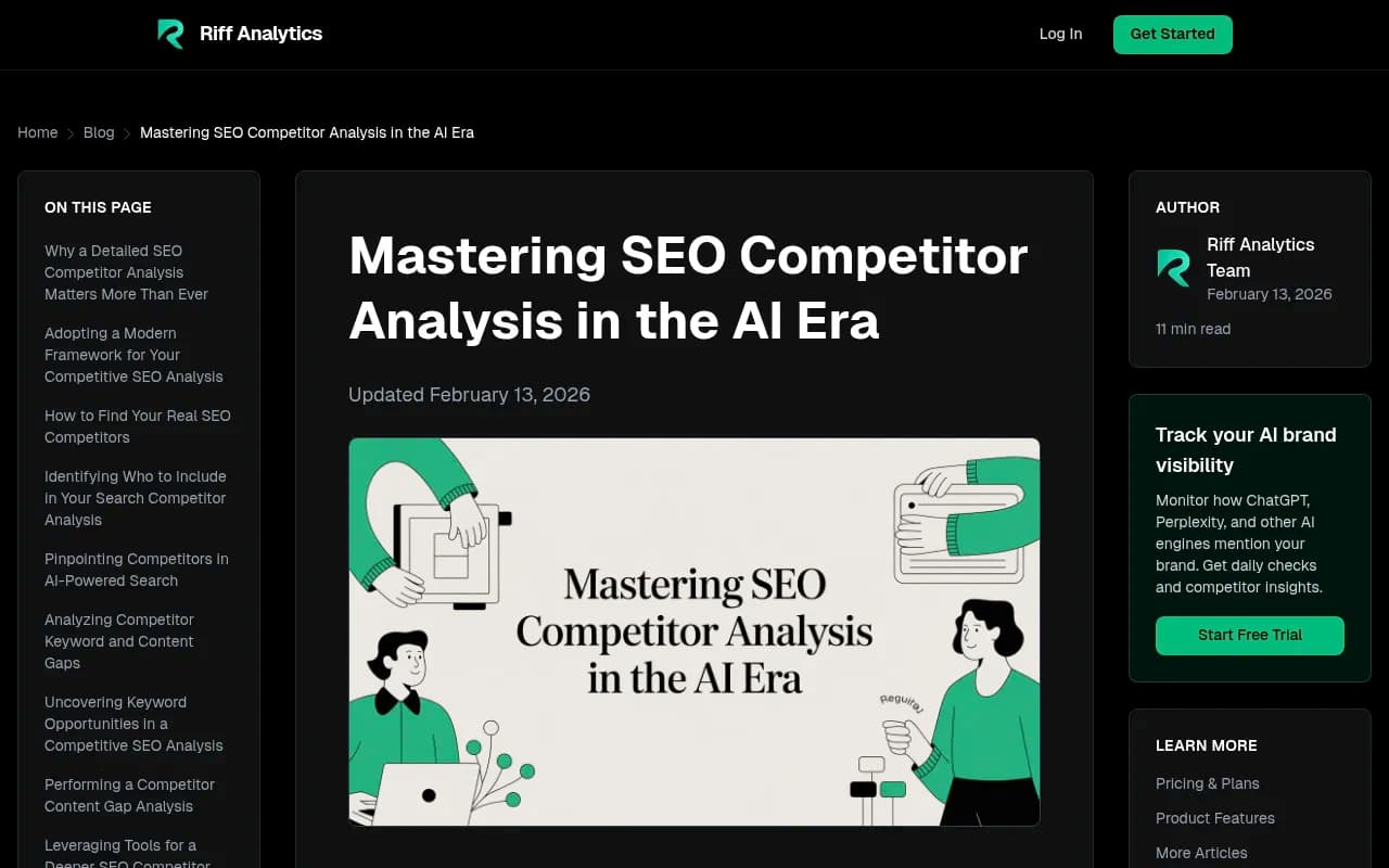 Riff Analytics SEO competitor analysis framework