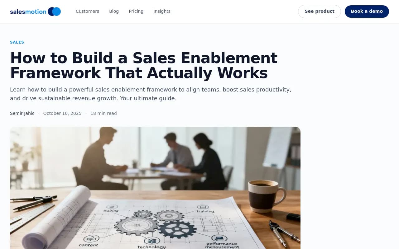 Sales enablement framework components