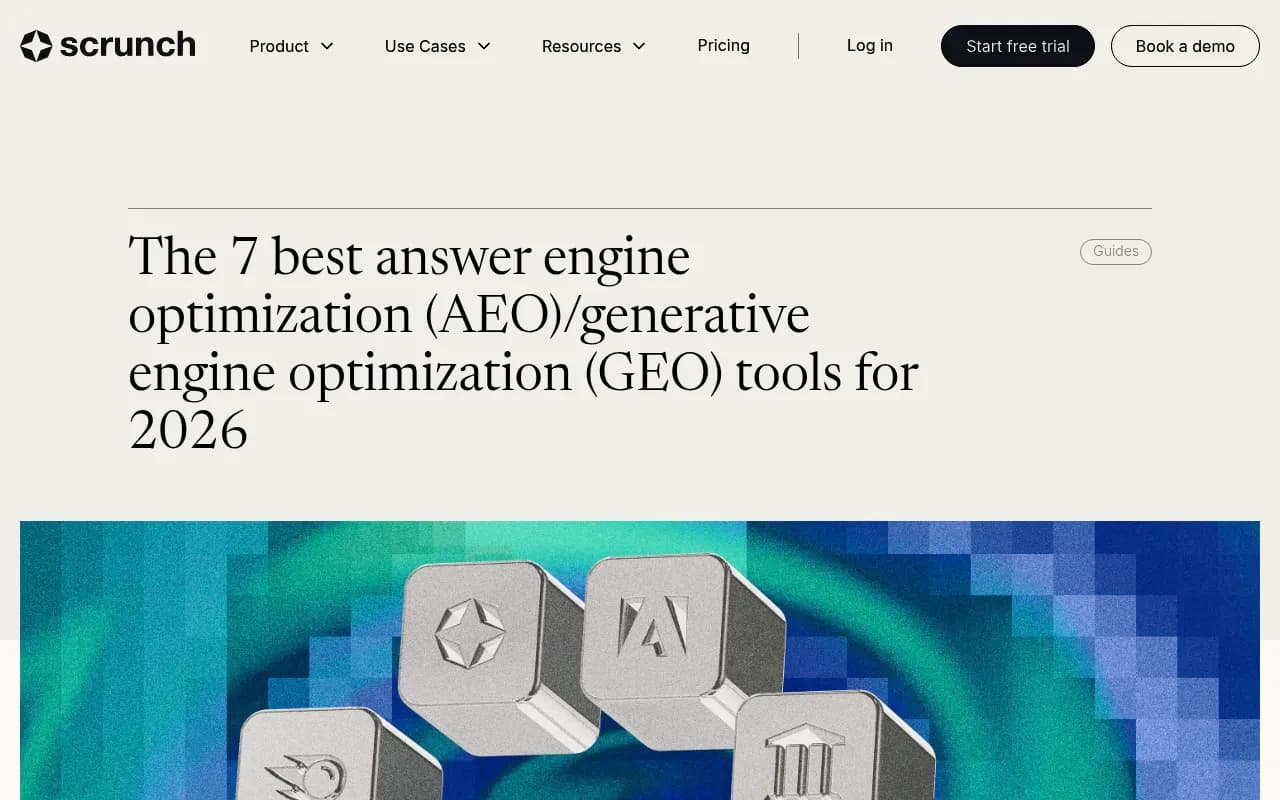 Screenshot showing GEO tool comparison interface