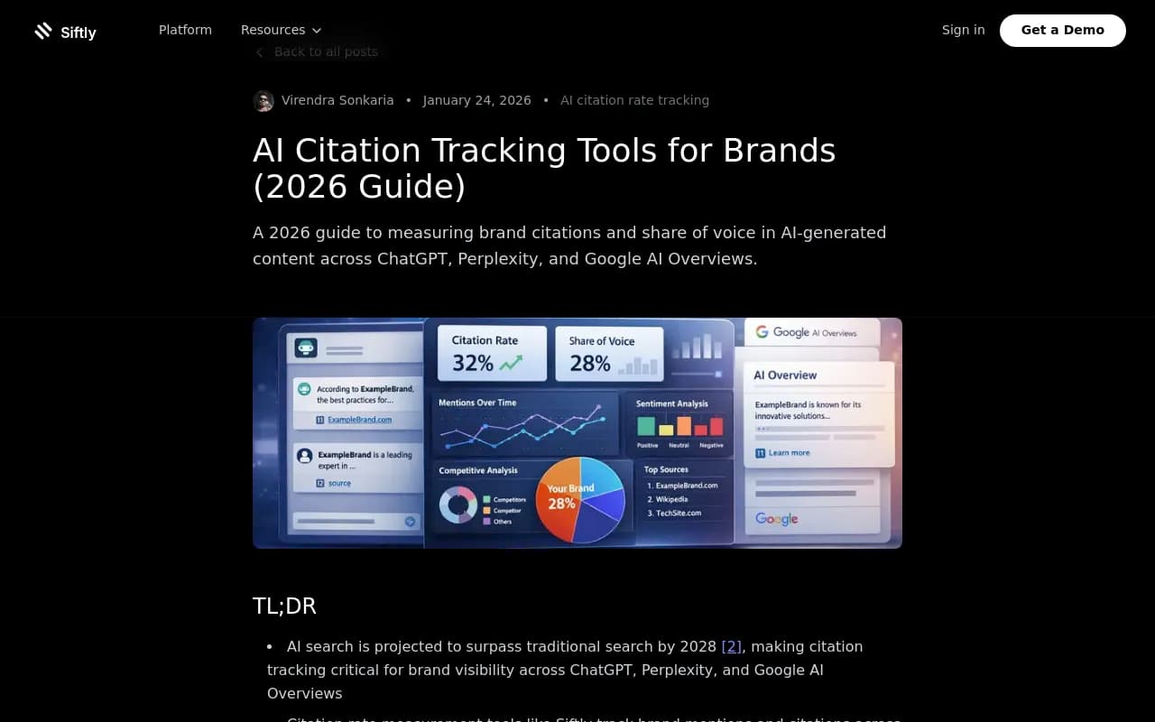 AI Citation Tracking Dashboard