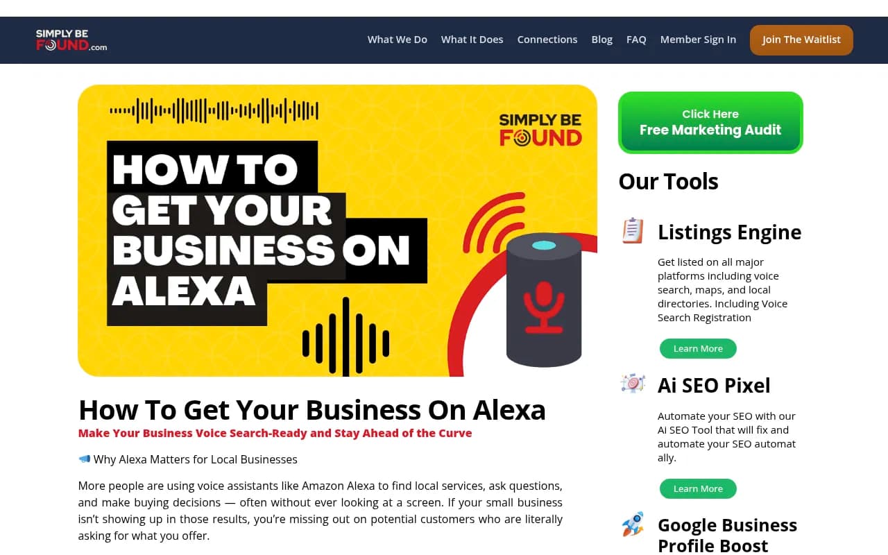 Simply Be Found's step-by-step guide to getting a business on Alexa