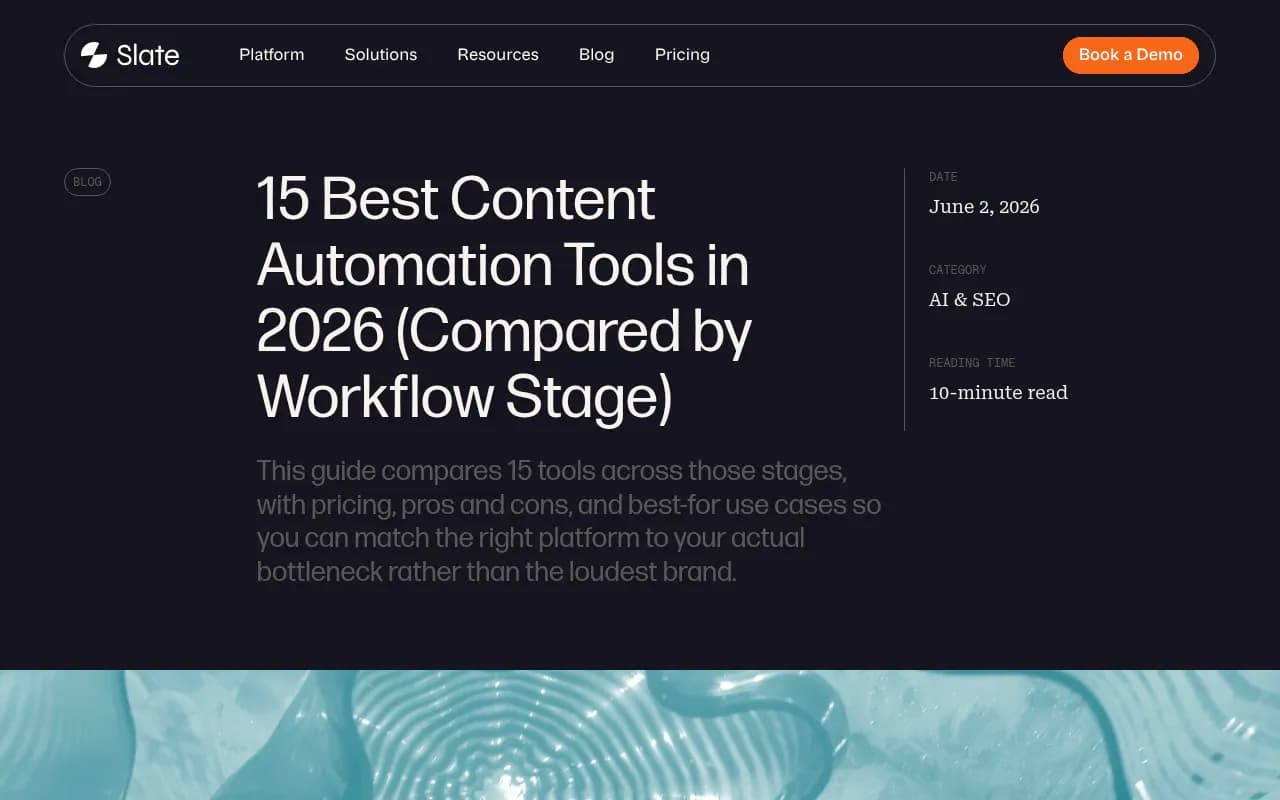 15 Best Content Automation Tools in 2026 guide from Slate