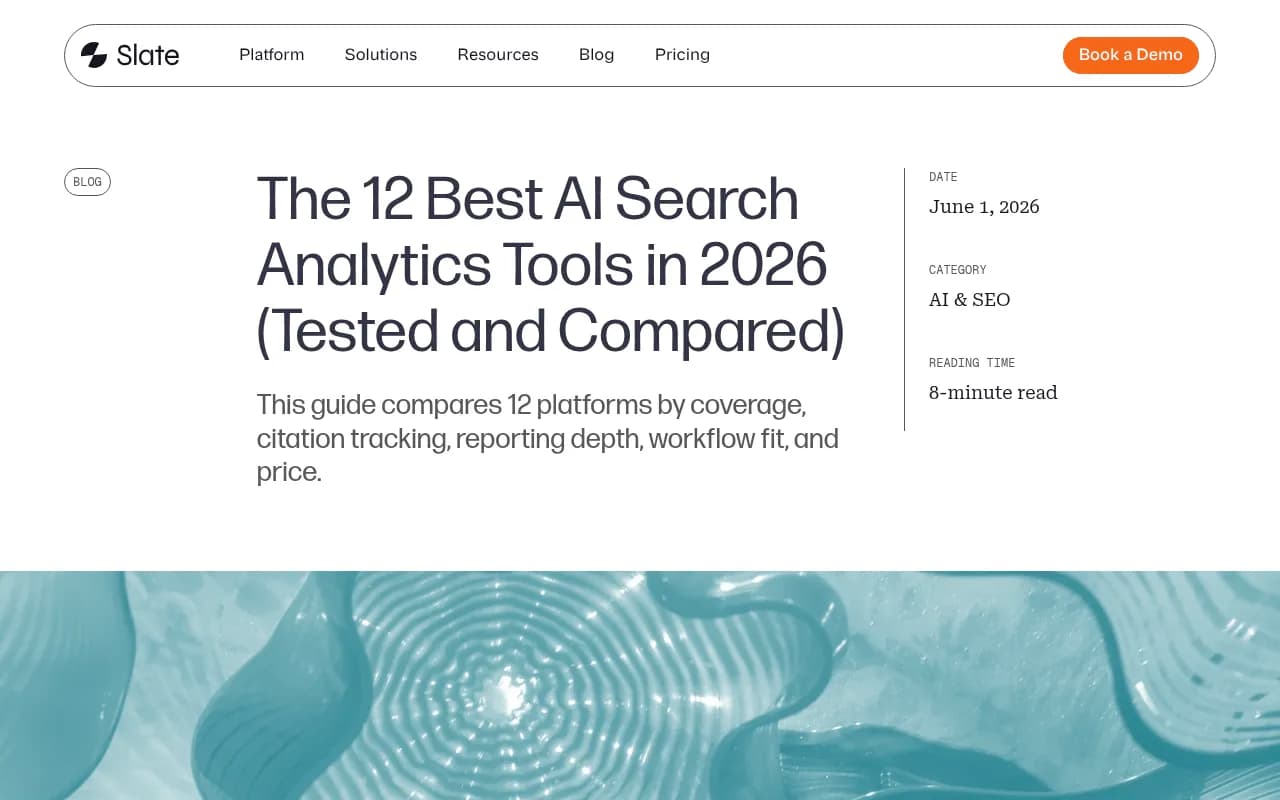 AI search analytics tools comparison overview from Slate HQ's 2026 guide