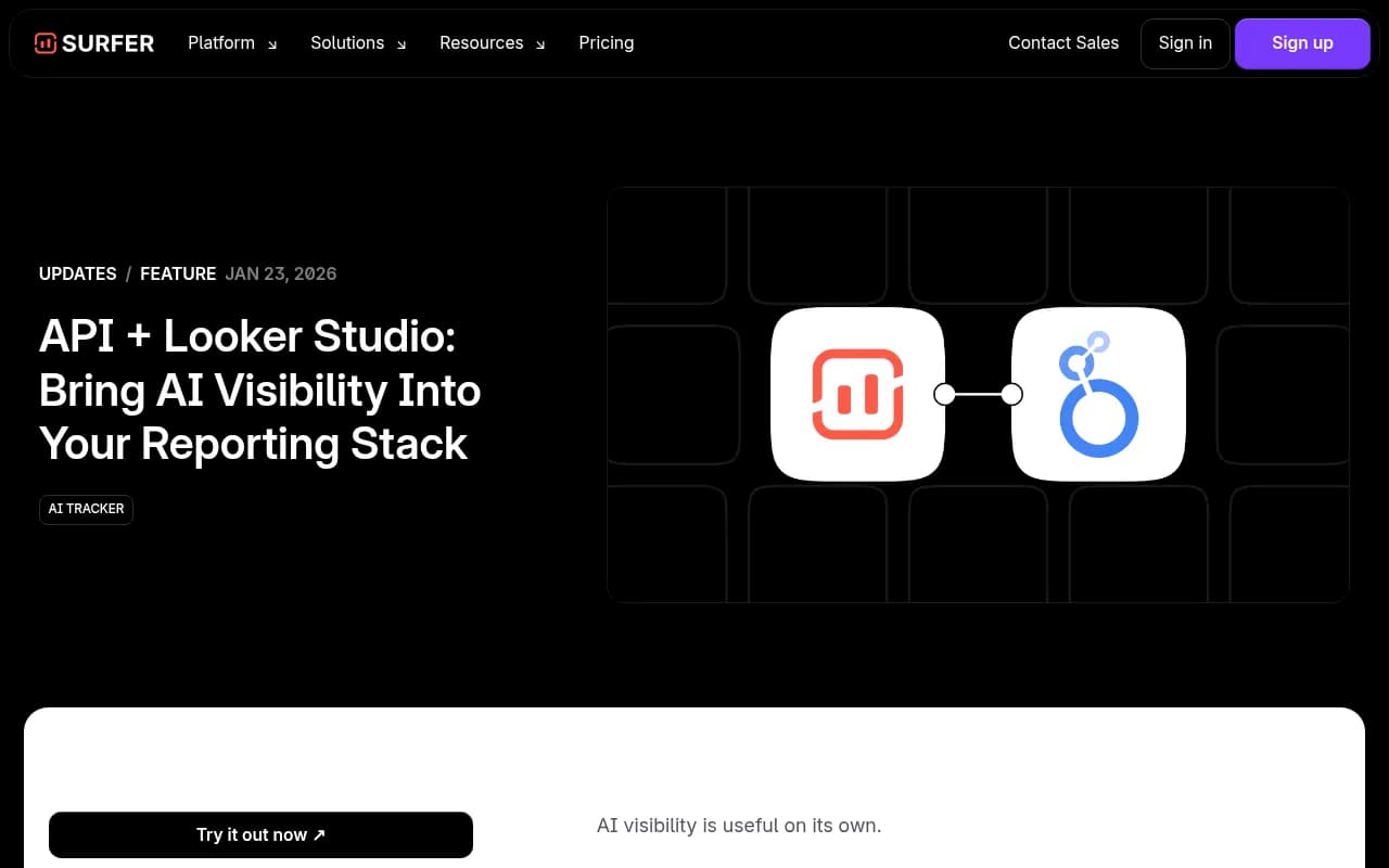 API + Looker Studio: Bring AI Visibility Into Your Reporting Stack