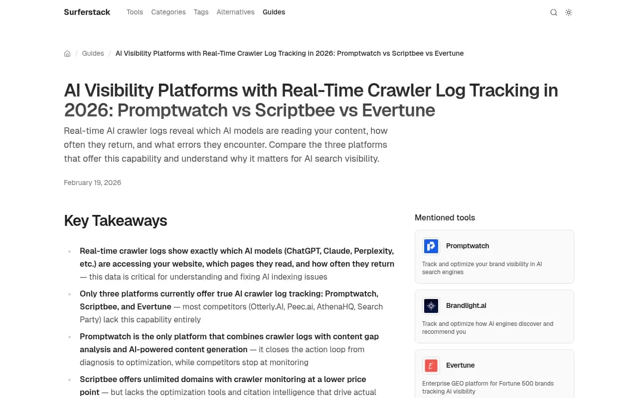 AI visibility tools comparison