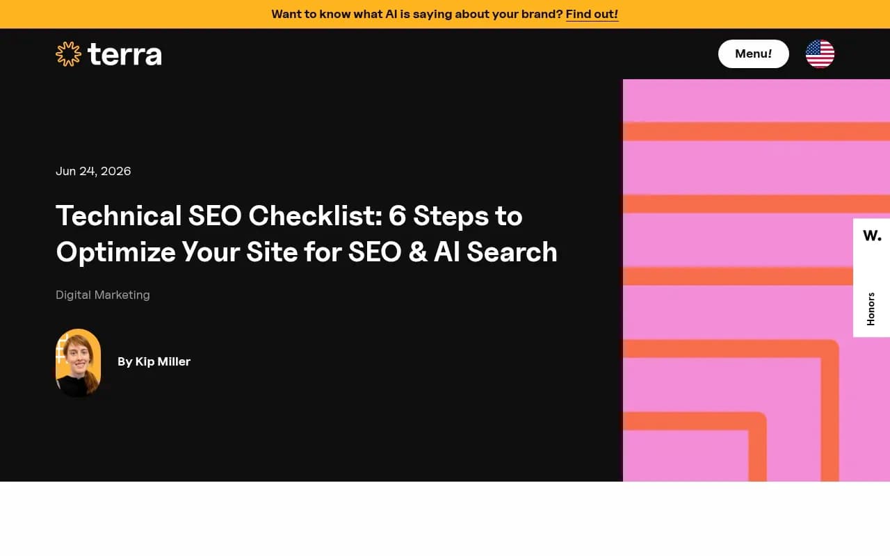 Terra's technical SEO checklist for SEO and AI search, covering crawling, indexing and AI crawler behavior
